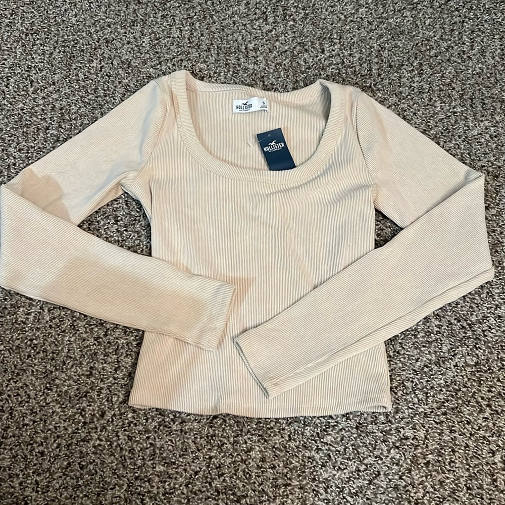 Tan ribbed soft long sleeve